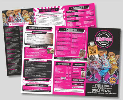 A3 Custom Menus Printing