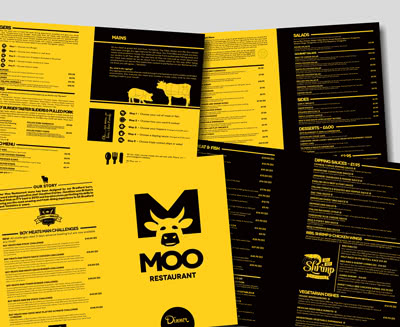 Modern Restaurant Menu Design - A4 Menu 8 Pages