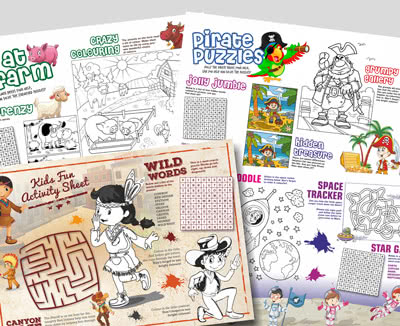 Puzzel & Kids, Table Placemats for Restaurants