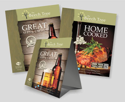 Tent Card Table Talker for Restaurants & Pubs