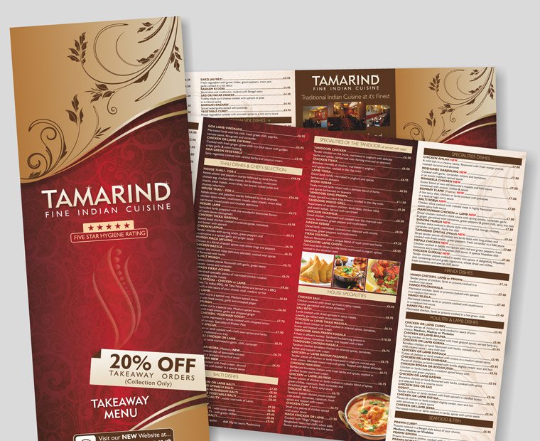 Picture of a A3 Menu Printing W-Fold  from Low Cost Menus.