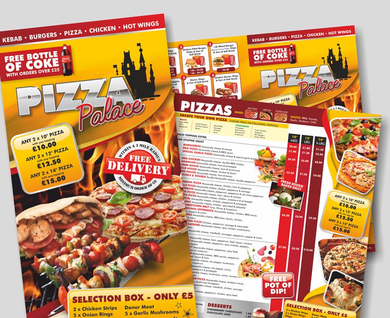 Picture of a A3 Menu Printing Z-Fold from Low Cost Menus.