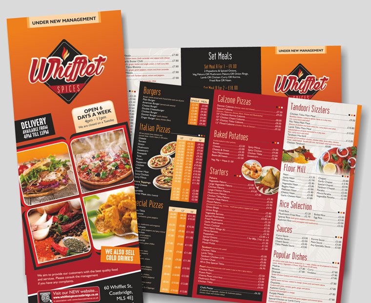 Picture of a B4 Menu Printing W-Fold from Low Cost Menus.