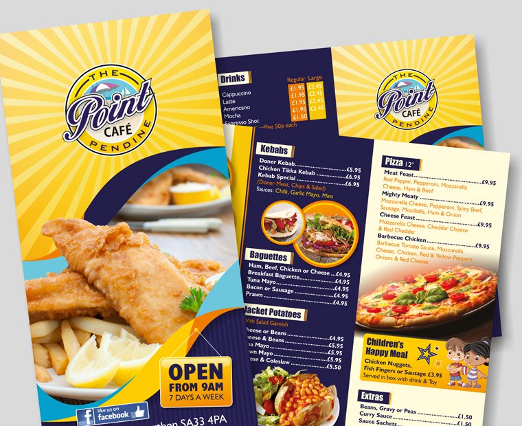 Picture of a B4 Menu Printing Z-Fold from Low Cost Menus.